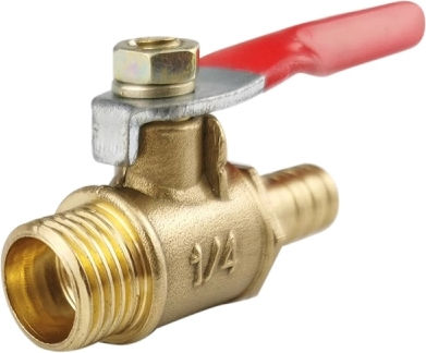 Laize Pneumatic Flexible Tube Connector Copper Ball Valve Specification External 2-barb 8mm