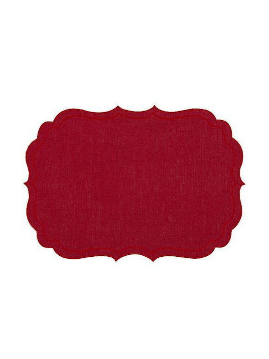 La Gallina Matta Platzdeckchen Stoff Rot 52x36c...