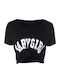 Women's Blouse Short Sleeve Black