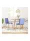 Dining Room Fabric Chair Denim Blue 45x54x86cm 2pcs