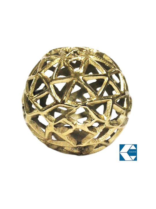 Διακοσμητική Μπάλα Μέταλλο Χρυσή 10x10x10cm Galifas 8583542 Galifas