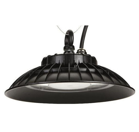 Commercial Bell Light 150W Cool White with Built-in LED Black