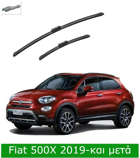 Front Wiper Blade Set Fiat 500x 2019 65cm 34cm Bosch Aerotwin 3398000140 26" & 13" 2 Pieces