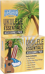 Mzk1 Mahalo Soprano Concert Ukulele Accessories Set Tuner Strings Feathers Guide Stickers E-book