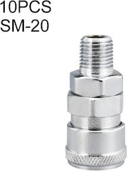 Laize Sm-20 10 бр. C-тип Самозаключващ се Въздушен Тръбен Пневматичен Бърз Свързващ Конектор
