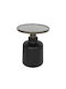 Round Side Table Bow Wooden Black M45xL45xH55cm