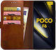Rosso Element Pu Wallet Δερματίνης / Σιλικόνης Καφέ (Poco F6)
