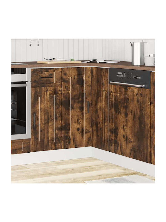 Dulap de Colț pardoseală Cafea 75.5x75.5x81.5buc