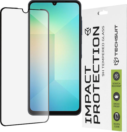 Techsuit Vollkleber Vollflächig gehärtetes Glas Schwarz (Samsung Galaxy A26 5G, Techsuit)