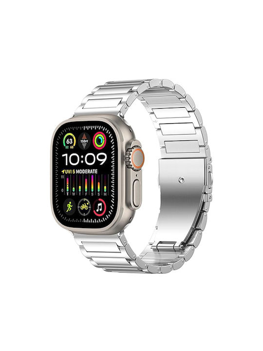 Techsuit W012 Каишка Неръждаема стомана Сребрист (Apple Watch (1-10, SE, Ultra) - Techsuit)