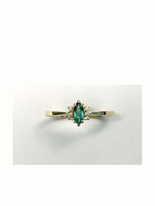 Ιερεμίας Einzelner Stein Ring aus 18K Gold