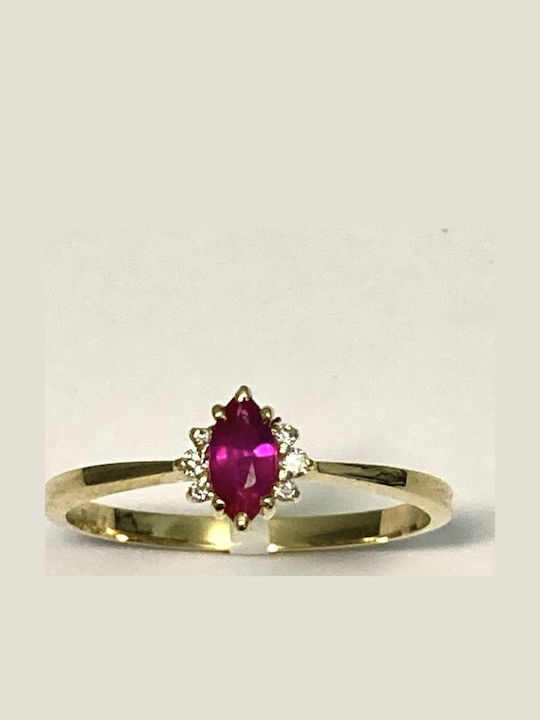 Ιερεμίας Einzelner Stein Ring aus 18K Gold