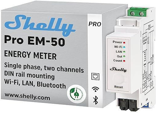 Single-Phase Energy Meter Shelly Pro Em 50A