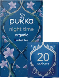 Pukka Night Time Amestec de ierburi / Mușețel / Lavanda / Valeriană Produs organic 20 Pungi 20gr