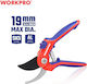 WorkPro Ψαλίδι Κλαδέματος με Μέγιστη Διάμετρο Κοπής 19mm