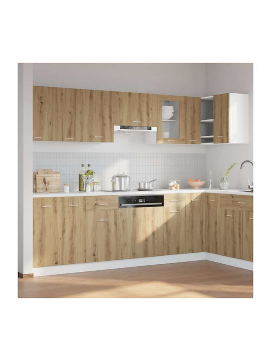 11 Τεμαχίων Σετ Ντουλαπιών Κουζίνας Artisan Oak Engineered Wood Artisan Δρυς 3328580