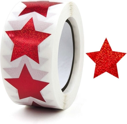 1 Colorful Stars Thank You Stickers Gift Wrap Decorative Sealing Stickers Size 25mm C-83-25