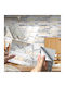 12 Pcs 10 X 20 Cm Floor Sticker Brick Pattern Crystal Film Glossy Tile Floor Sticker Kit031