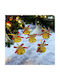 Hanging Bell Ornament Gold 4x4.5cm Set 6pcs