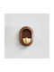 Hanging Bell Ornament Wooden Black 5.5x8cm