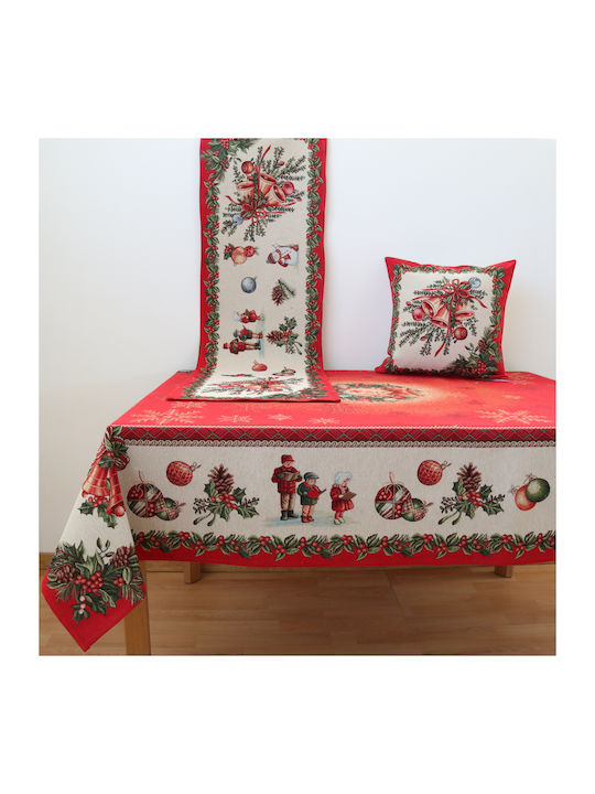 Dimeco Christmas Tablecloth Red L140xW140cm.