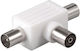 Goobay Converter Coaxial male to Coaxial male White 10pcs 67219