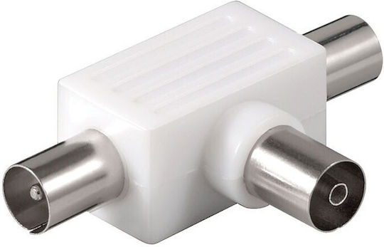 Goobay Converter Coaxial male to Coaxial male White 10pcs 67219