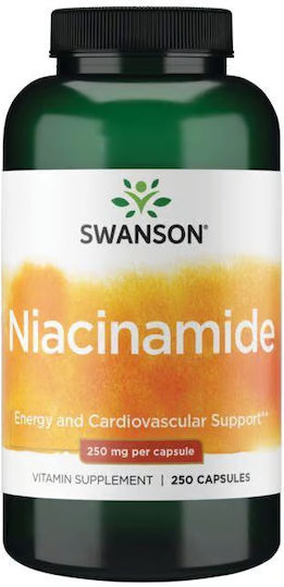 Swanson Niacinamide Vitamina pentru Energie, Pielea & Sistemul Nervos 250mg 250 capace