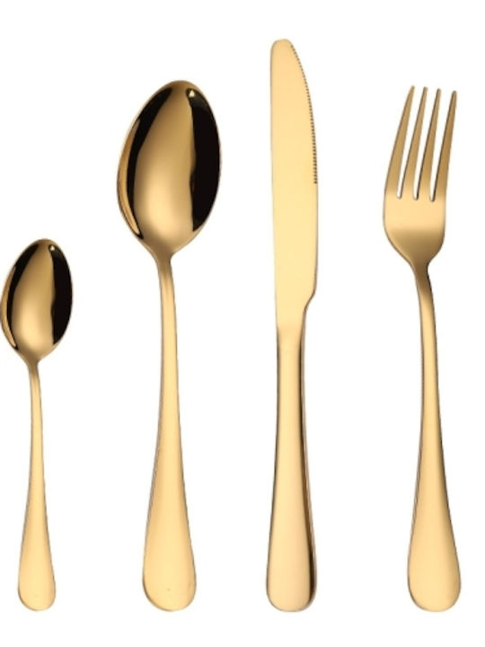 Stainless Cutlery Set Stainless Gold 4pcs