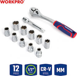WorkPro WP202586 Καστάνια με Καρυδάκια 1\2" 12τμχ