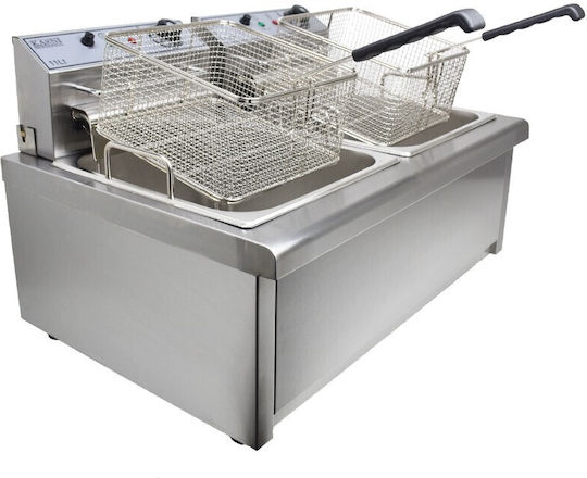 Karni Electric Fryer Double 7kW Capacity 2x11lt 67x43.5x33.5cm