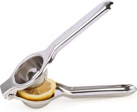 Handpresse Zitrone aus Edelstahl in Silber Farbe