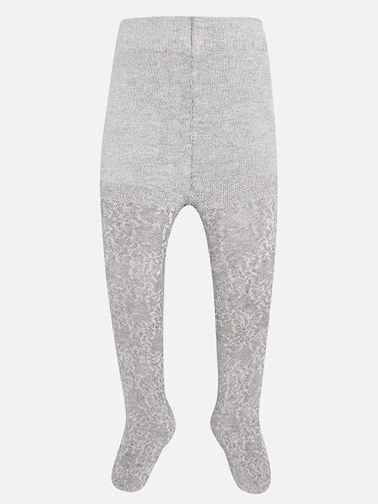 Silver Perforated Tights Mayoral