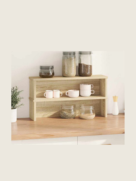 Vidaxl Rafturi de Bucătărie Suprapozabile 2 Bucăți Stejar Sonoma 60x15x16 cm Maro