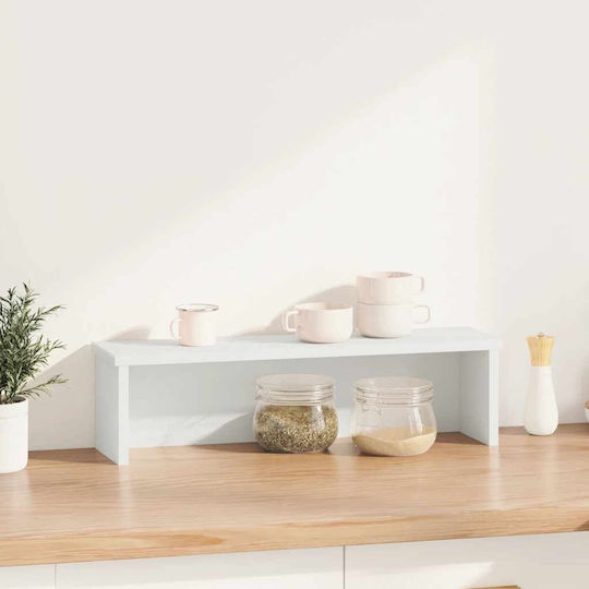 Vidaxl Ράφι Κουζίνας Στοιβαζόμενο Λευκό 60x15x16 Εκ Λευκό