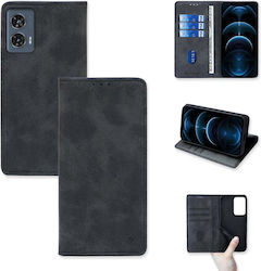 Vintage Magnetische Wallet-Hülle Sonique Motorola Edge 50 Fusion 5G Schwarz