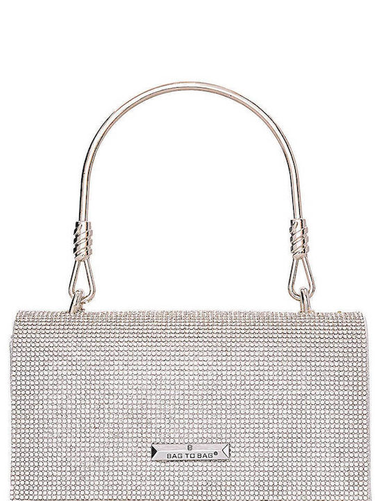 Silver Elegant Sparkle Clutch