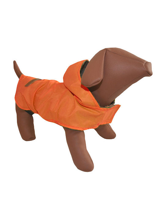 Woofmoda Μπουφάν Σκύλου Αδιάβροχο με Κουκούλα Πορτοκαλί XSmall / XXXLarge με Μήκος Ράχης 57 εκ.