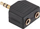 Jack Connector 3.5/2x3.5 Gold Nh552