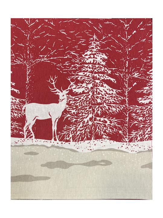 Dimeco Christmas Tablecloth Red L140xW140cm.