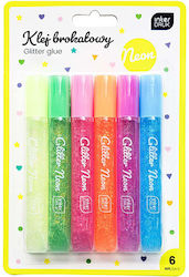 Interdruk Glitter Glue Neon 6x10 5ml