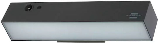 Brennenstuhl Wall Mounted Solar Light 1.6W 1000lm Natural White 4000K with Motion Sensor and Photocell IP54 5cmx6.2cmx28.4cmcm