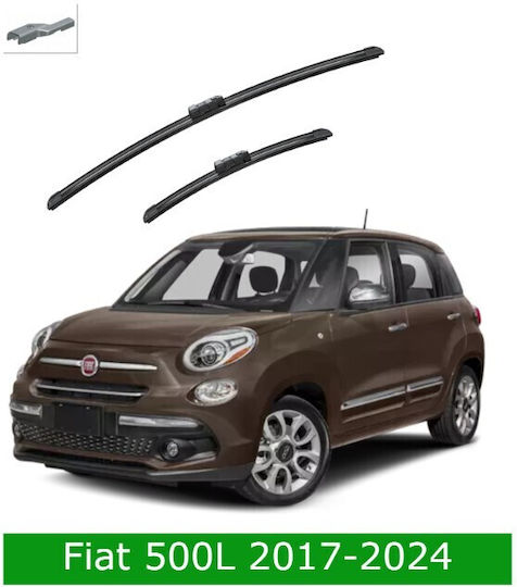Front Wiper Blade Set Fiat 500L 2017-2024 65cm 38cm Bosch Aerotwin 3398000138 26" & 15" 2 Pieces