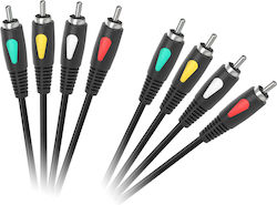 4RCA-4RCA 1,0m Cabletech Eco-Line Kabel
