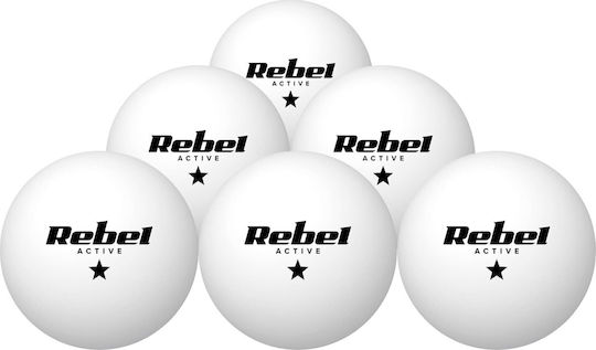 Set Mingi de Tenis de Masă Material PP 6 Bucăți Rebel Active