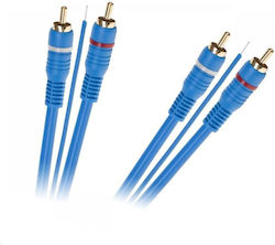 Кабел 2 X RCA 2 X RCA + ядро 5м