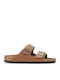Arizona Women's Flat Sandals in Tabac Brown Color Narrow Fit