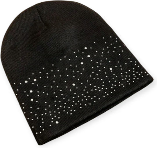Beanie Feminin Căciulă Tricotat în culoarea Negru