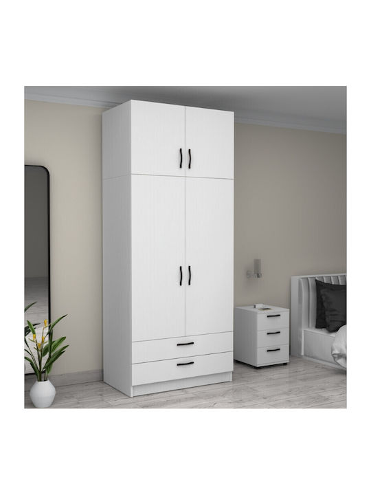 Doppeltür Kleiderschrank Victoria mit Aufsatz W...