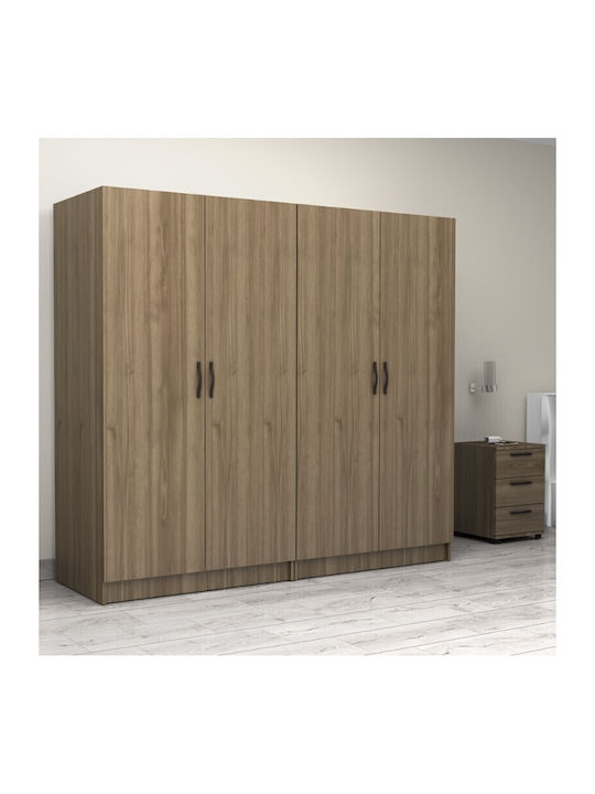 Four Door Wardrobe Victoria Walnut 200x60x181cm